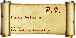 Pulcz Velmira névjegykártya